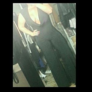 NWT Arden B jumpsuit romper blk stretchy slimming