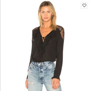 Paige Celesse Lace Trim Blouse