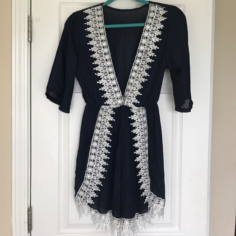 Navy Blue Romper