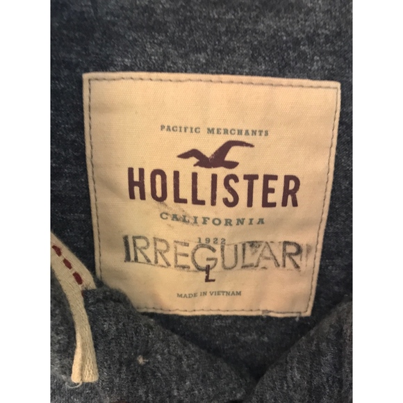 Dark Gray Irregular Hollister Polo - Picture 3 of 3