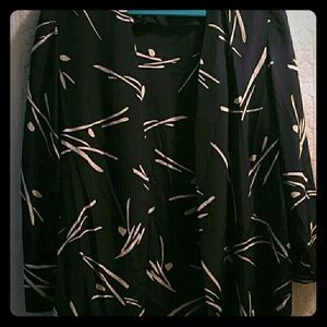 Japanese inspired print silk blouse