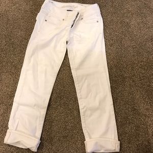 White AE crop jeans