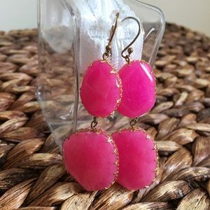 Bright pink Bauble Bar earrings