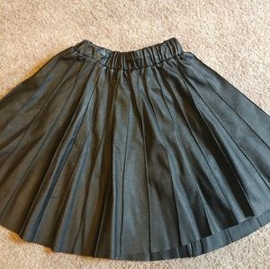 Faux Leather Skater Skirt