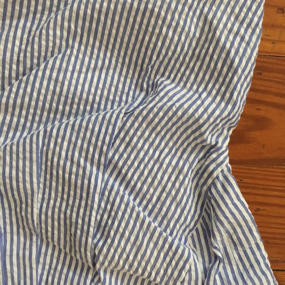 New J-Crew 4-P Seersucker off-the-shoulder dress - Picture 5 of 6
