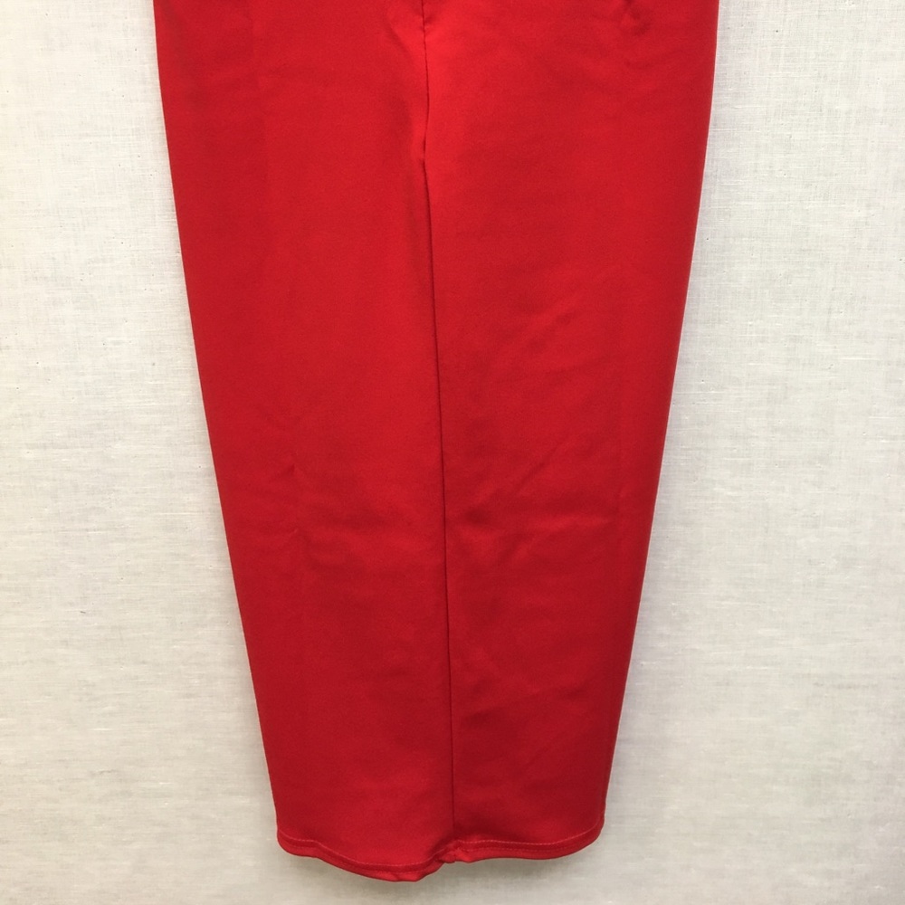 'Adriana' Red Strappy Midi Dress - Picture 5 of 5