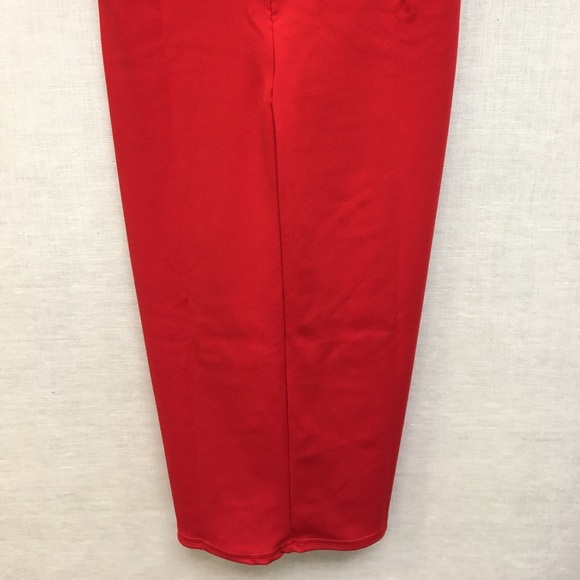 'Adriana' Red Strappy Midi Dress - Picture 5 of 5