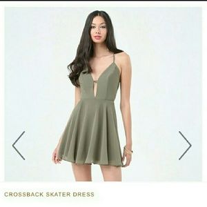 NWT Army Olive green Bebe summer dress flowy