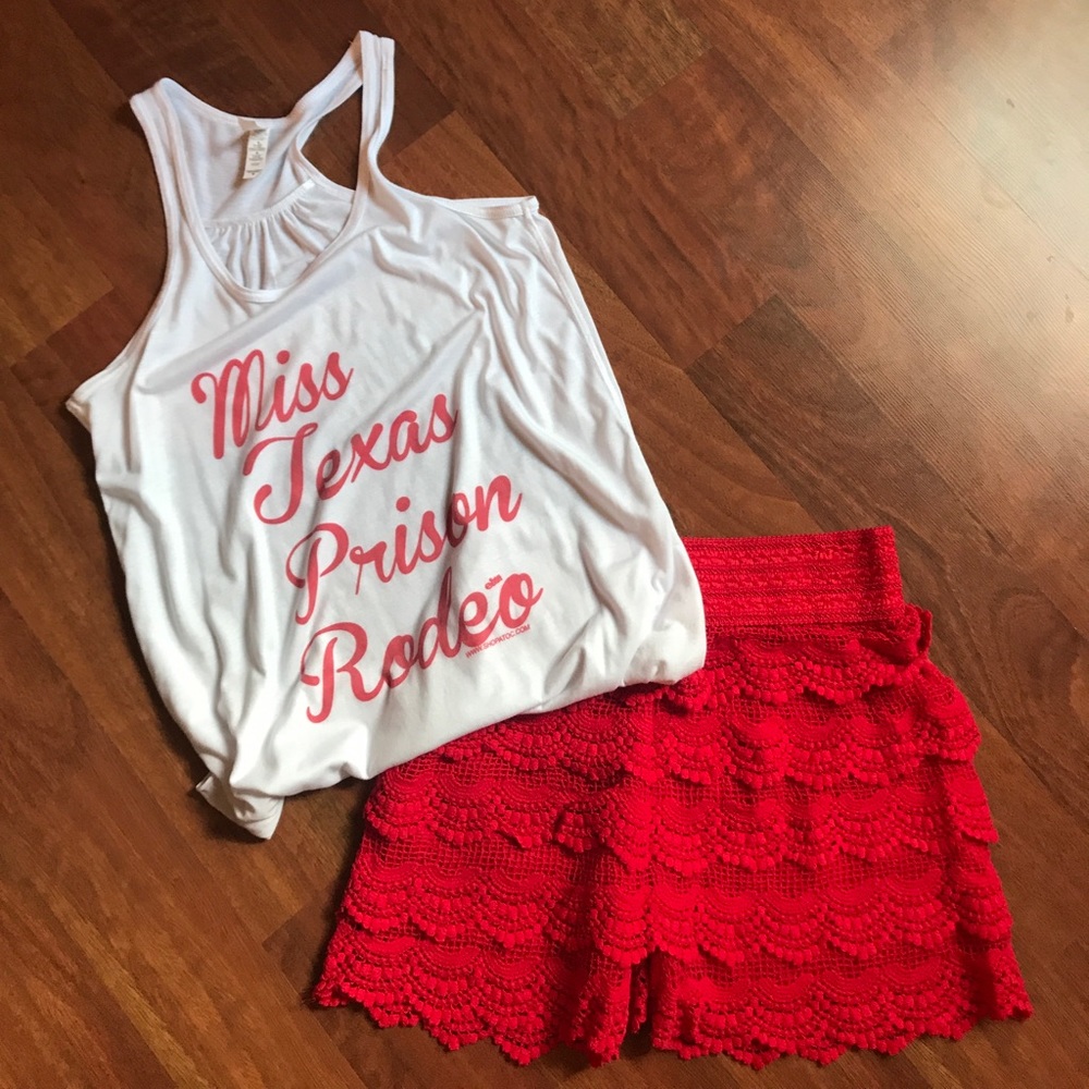 Super fun Miss Prison Rodeo racerback tank