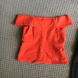 Anthropologie by deletta  red off shoulder top M