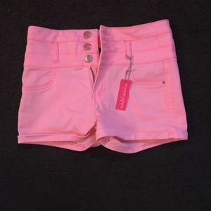 Pink high waisted shorts, NWT