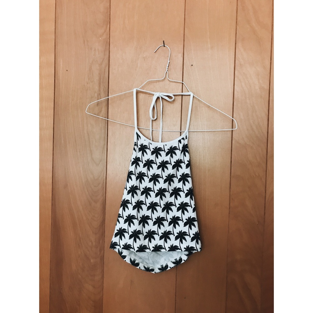 Palm tree halter top