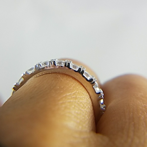 CZ Eternity Wedding Band 3mm 5 6 7 8 9 10 11 - Picture 3 of 11