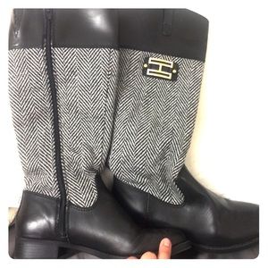 Tommy Hilfiger tweed like tall boots
