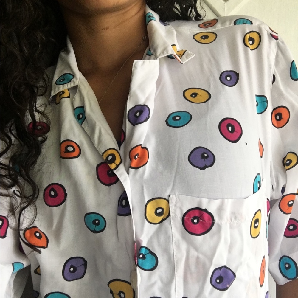 Vintage button-up top  (Odd future esque)