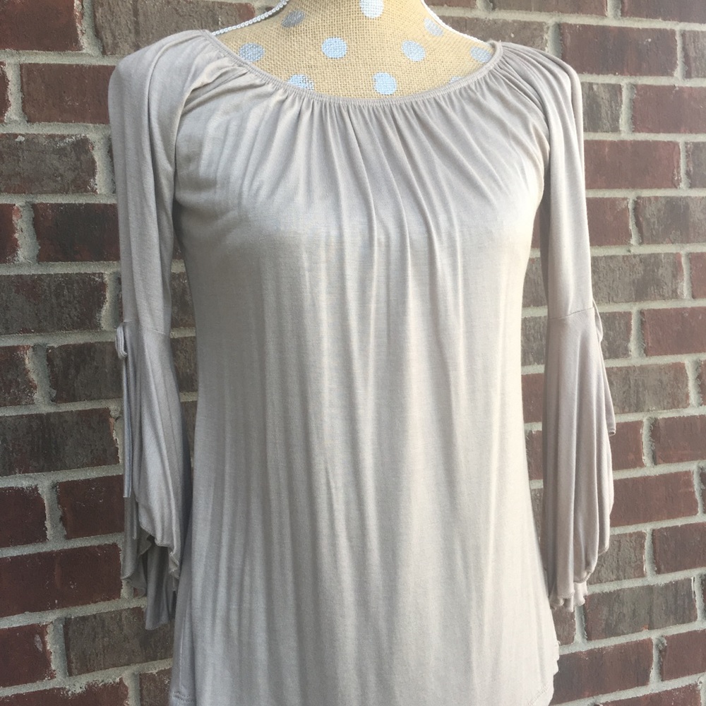 Super Soft Knit Top with Flutter Sleeves NWOT