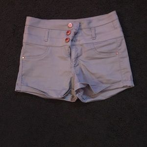 Gray High Waisted Shorts