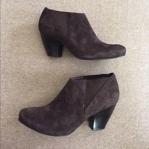 Brown Suede Ankle Booties