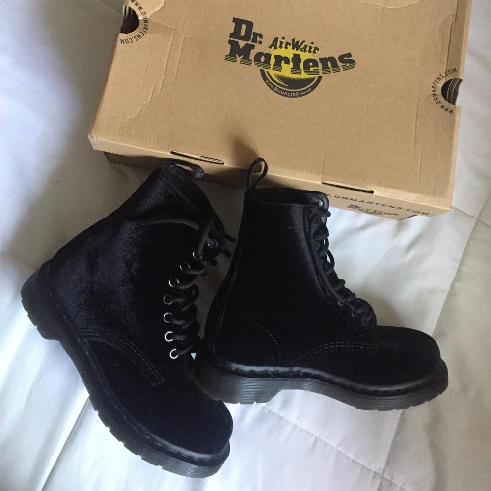 Velvet Black Dr Martens