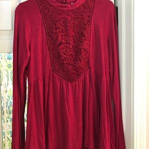 Long Sleeve Cranberry Blouse