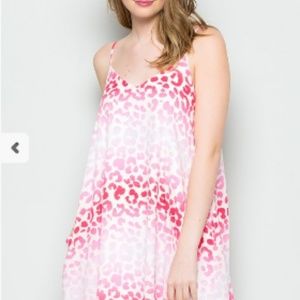 Pink cheetah dress