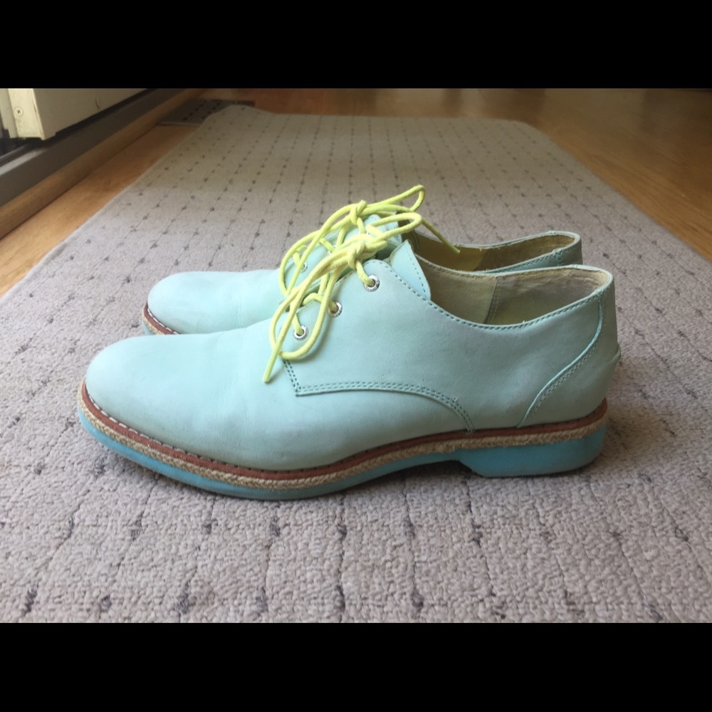 Suede/Espadrille Look Oxfords
