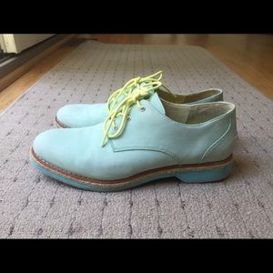 Suede/Espadrille Look Oxfords