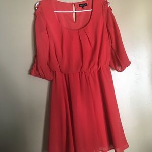Peach flowy dress!
