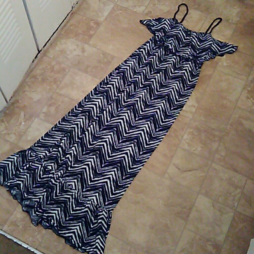 Zebra Print Maxi Dress