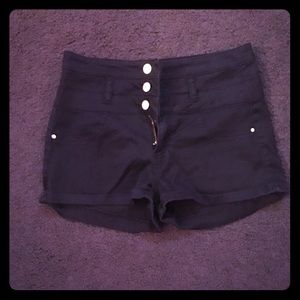 Black high waisted shorts