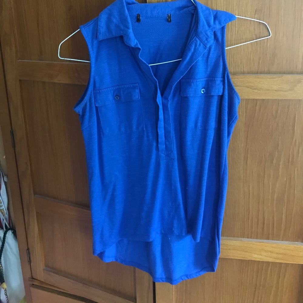 Blue Sleeveless Top