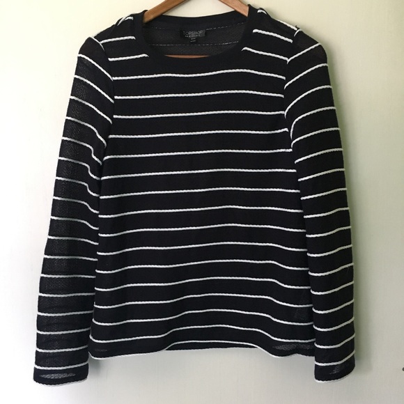 Topshop Tops - Topshop // Rope Stripe Top - navy, white