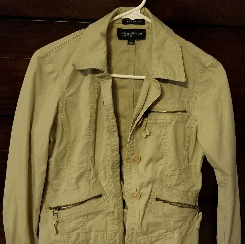 Cream colored Denim Jacked