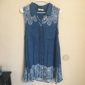 Button up denim style dress from lizard thicket