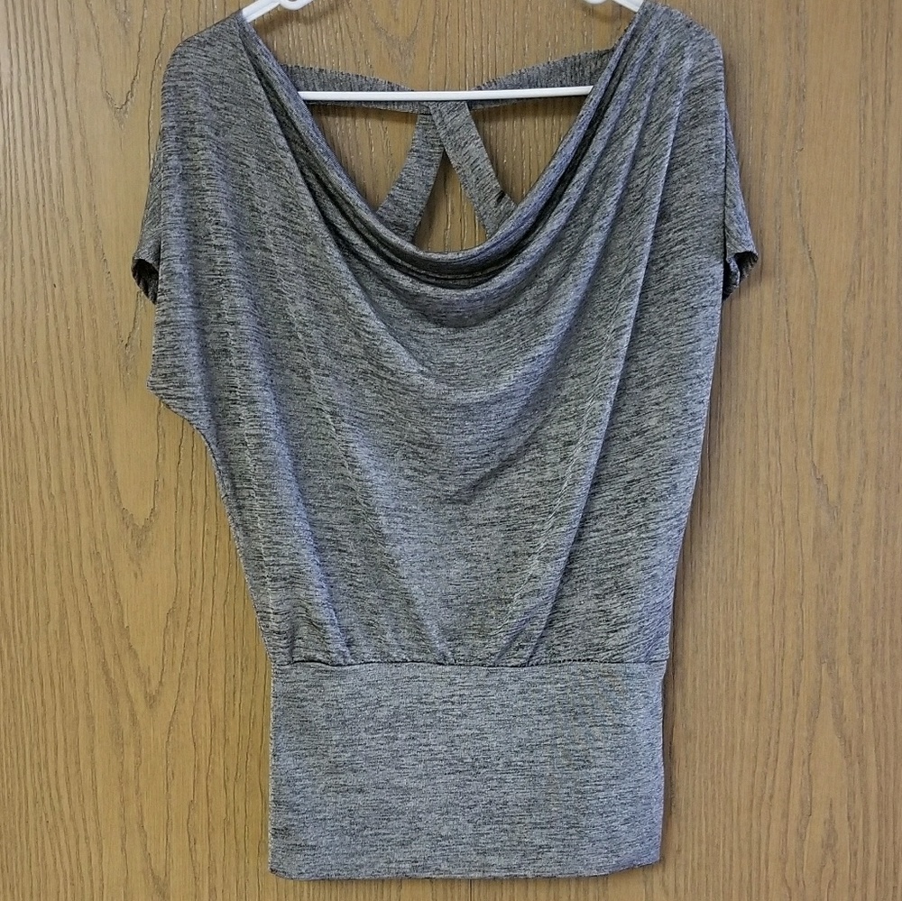 HEARTSOUL Cowl Neck Top with Criss Cross Detail