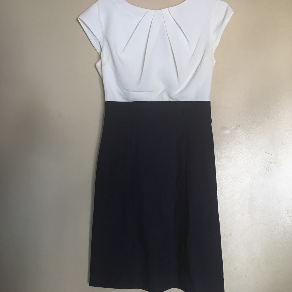 Navy blue and white tight dress!