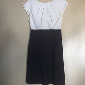 Navy blue and white tight dress!