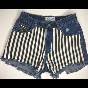 High waist denim shorts