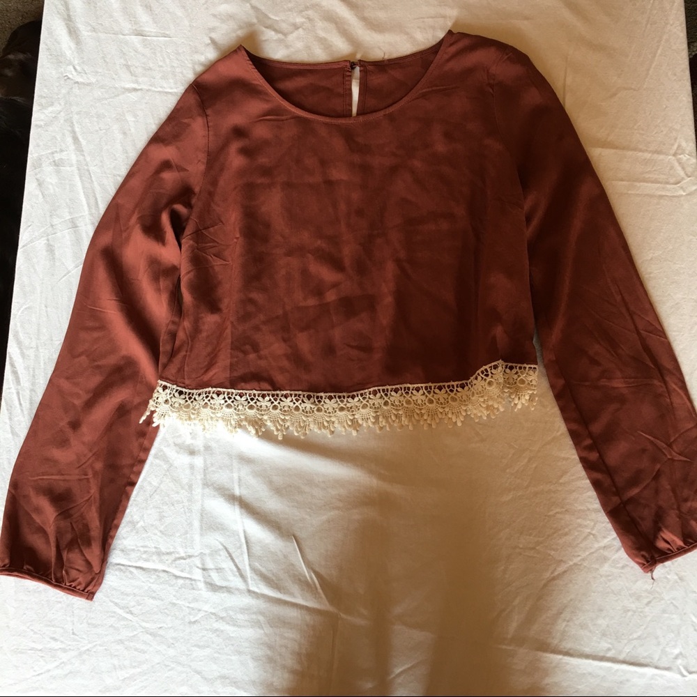 Forever 21 blouse with lace trim