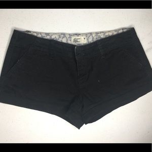 Black cotton shorts