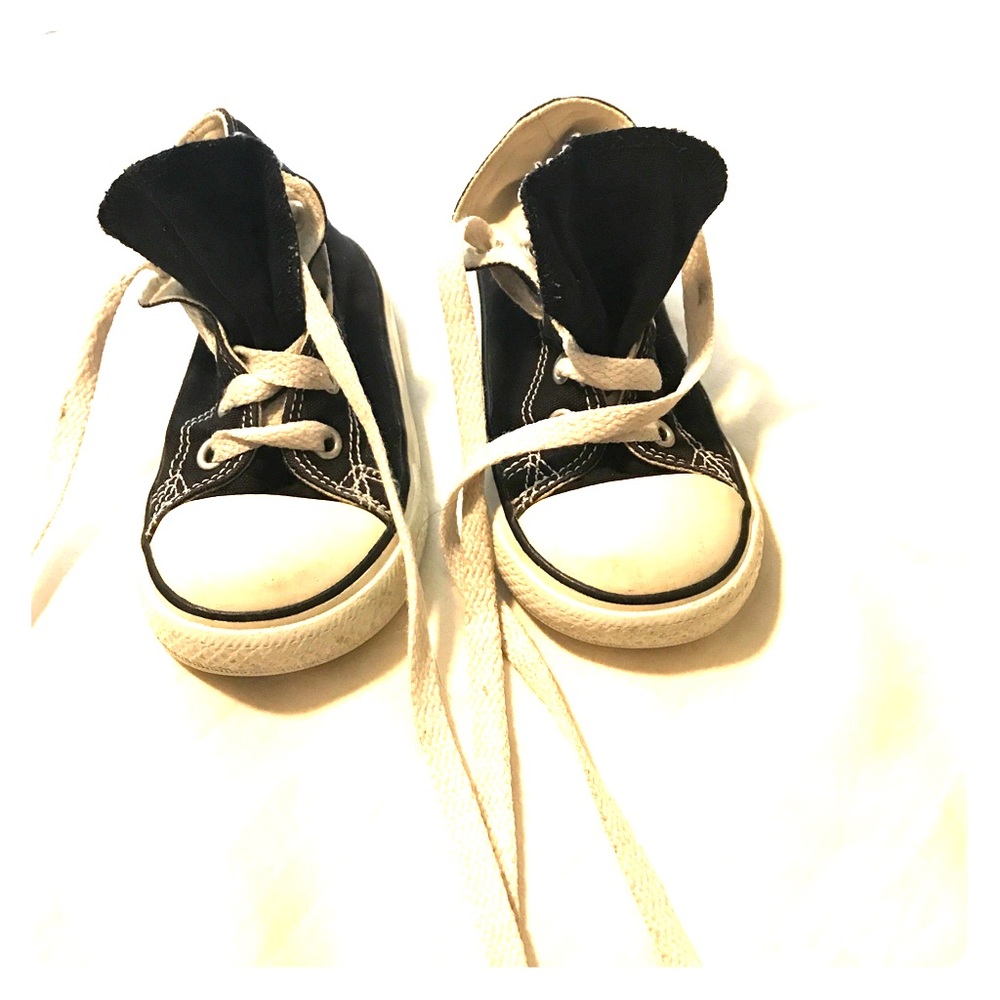 Toddler black high top converse size 6
