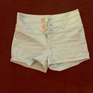 teal high waisted shorts