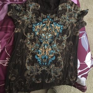 Buckle cowgirl up women's shirt size M/L