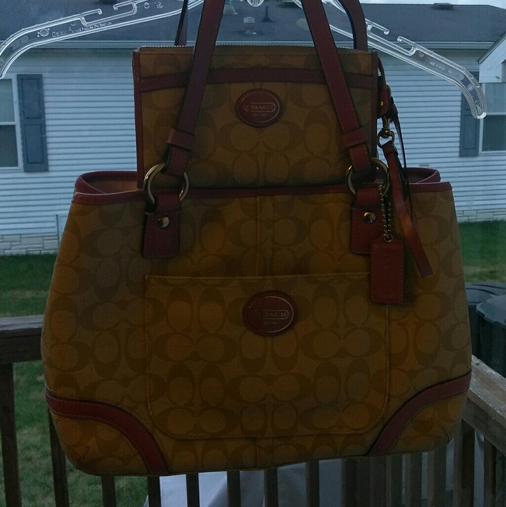 Coach purse with matching wallet
