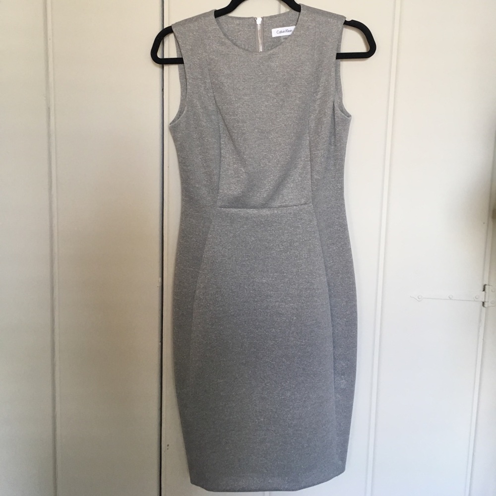 *FIRM* Calvin Klein Light Grey Pencil Dress