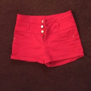 Charlotte Russe Red high waisted shorts