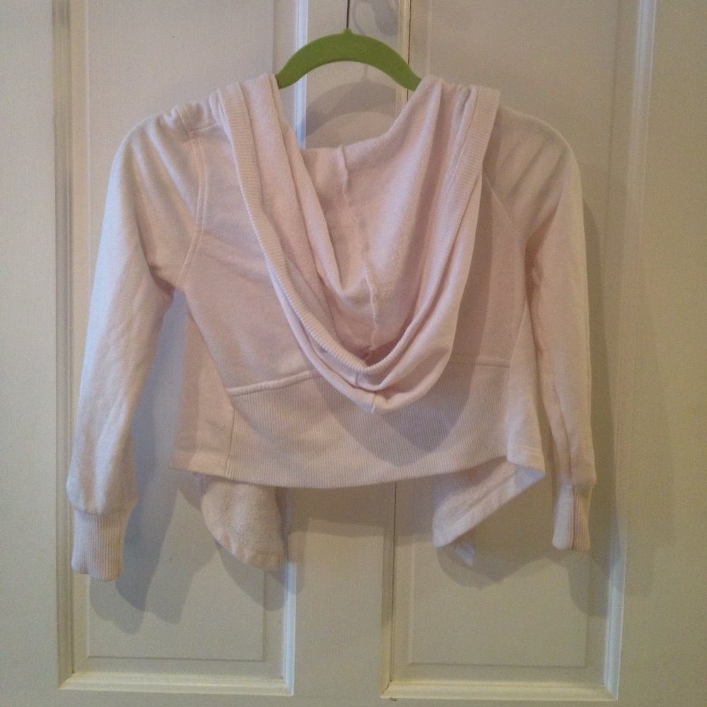 White cropped hoodie