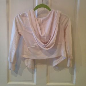 White cropped hoodie