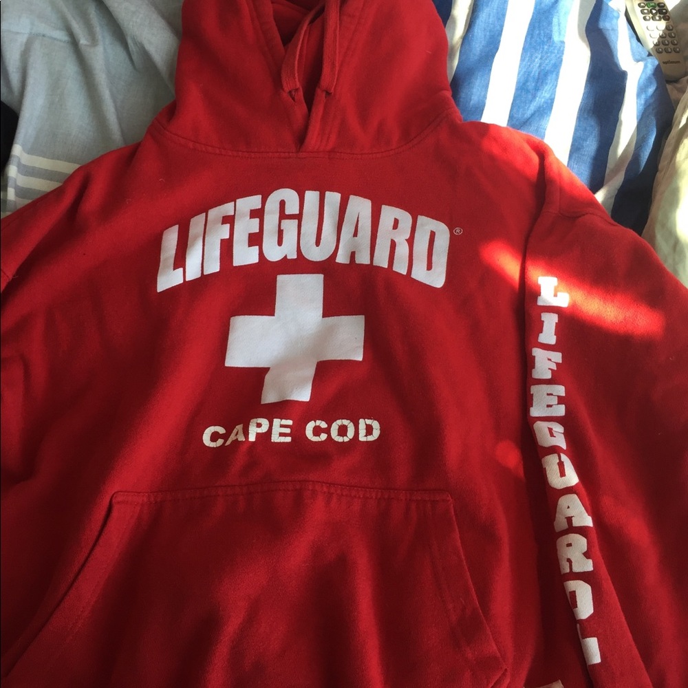 Red Cape Cod Lifeguard Hoodie