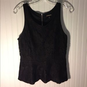 Peplum express tank size small